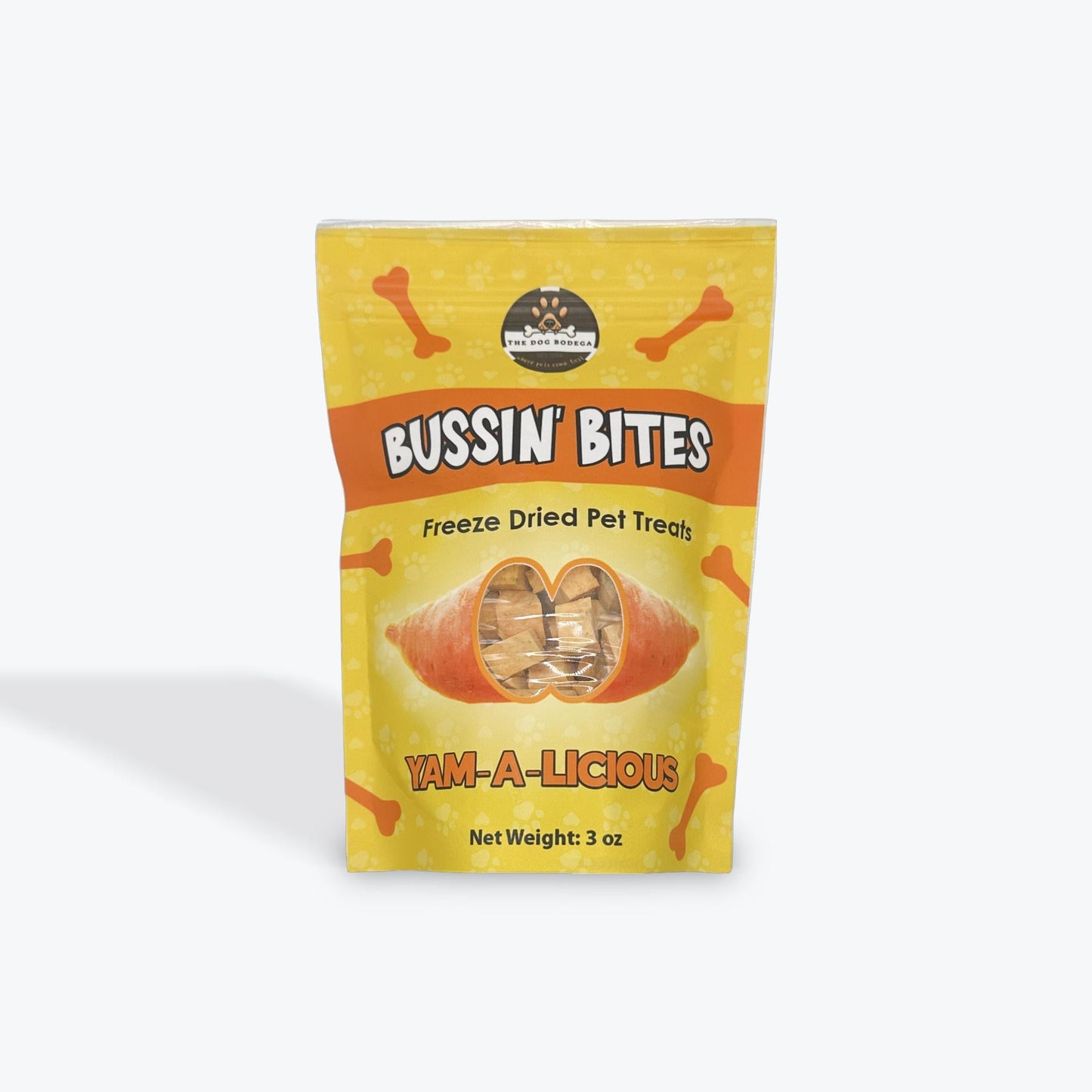 Human-Grade Freeze-Dried Dog Treats/Cat Treats| 100% Sweet Potato | Bussinā Bites Yam-A-Licious-0