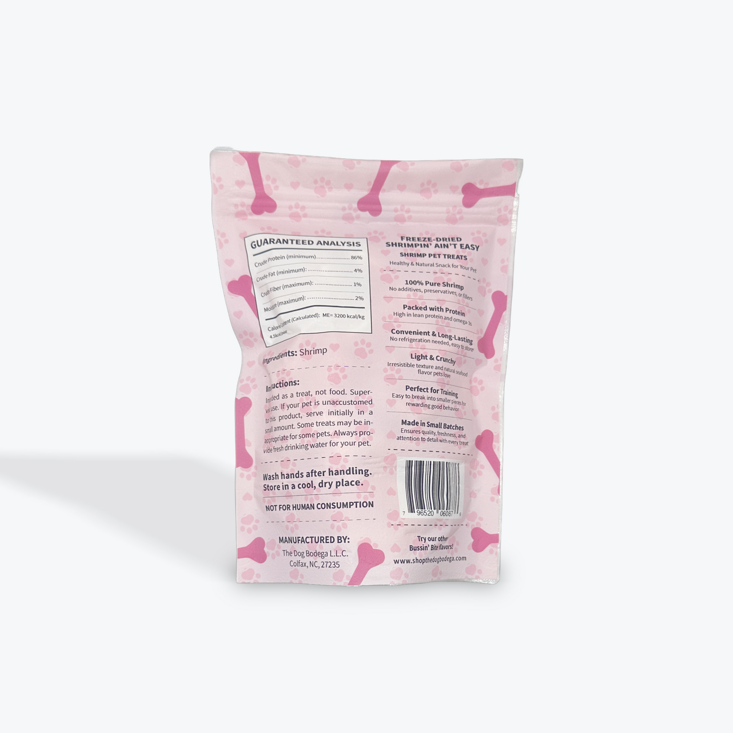 Human-Grade Freeze Dried Dog Treats/ Cat Treats| 100% Shrimp Bussin’ Bites Shrimpin’ Ain’t Easy-1