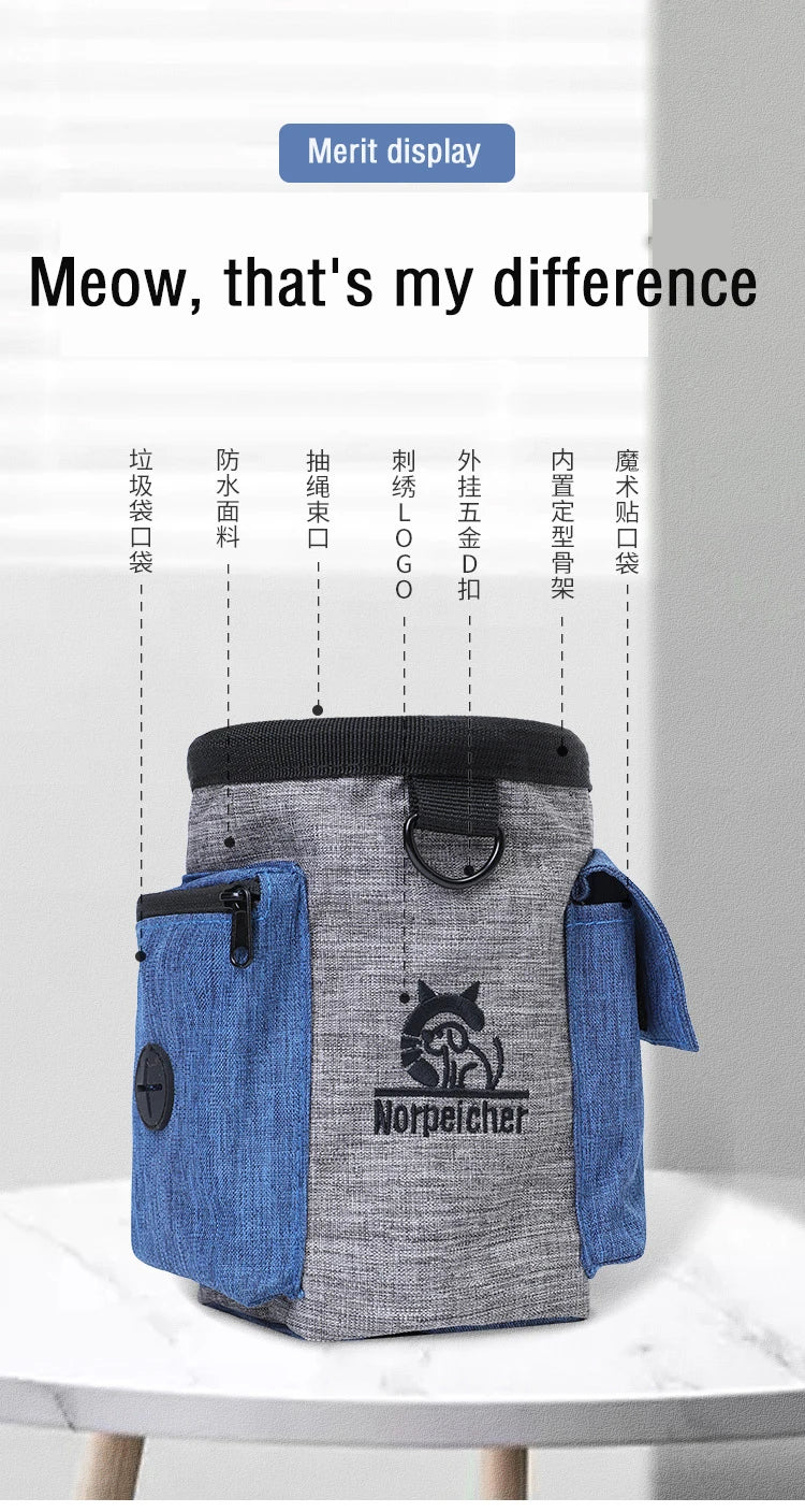 Dog Training Treat Bag | Multi-Functional Waist Pack for Pet Snacks & Rewards