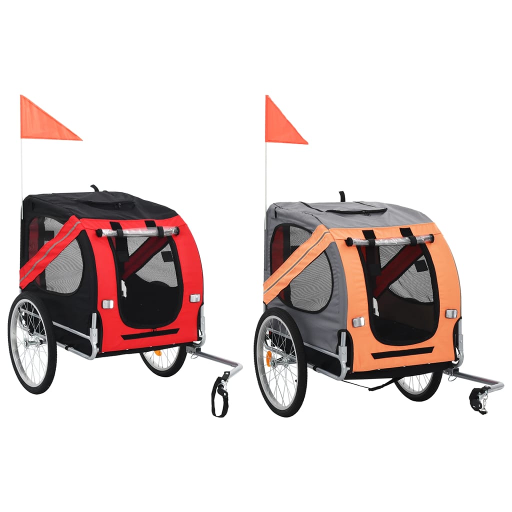 vidaXL Pet Bike Trailer Foldable Dog Bicycle Carrier Dog Buggy Cart for Bike-5