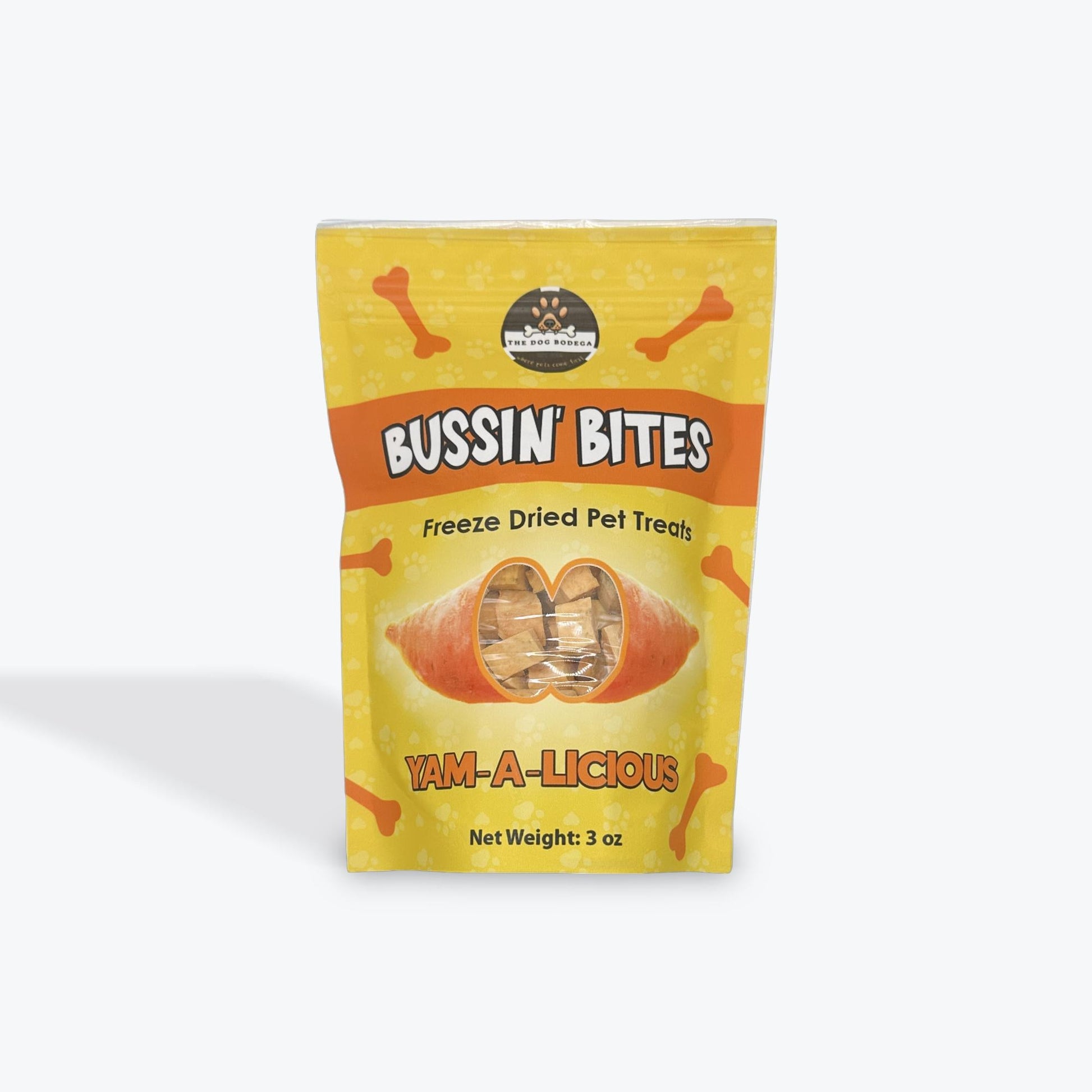 Human-Grade Freeze-Dried Dog Treats/Cat Treats| 100% Sweet Potato | Bussin’ Bites Yam-A-Licious-0