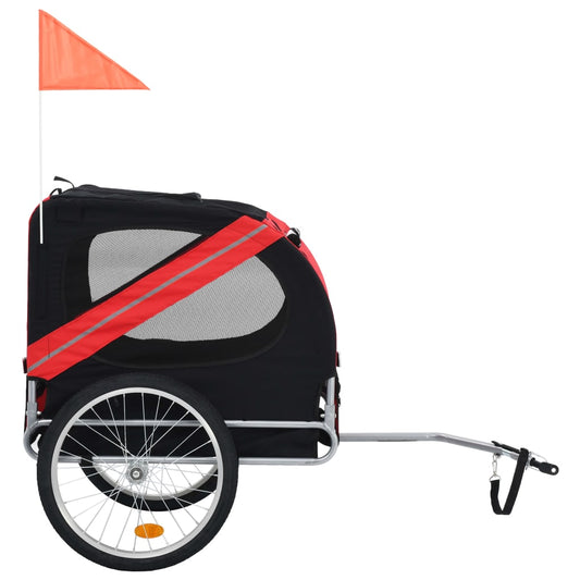 vidaXL Pet Bike Trailer Foldable Dog Bicycle Carrier Dog Buggy Cart for Bike-0