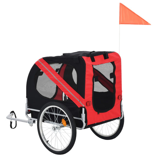 vidaXL Pet Bike Trailer Foldable Dog Bicycle Carrier Dog Buggy Cart for Bike-1