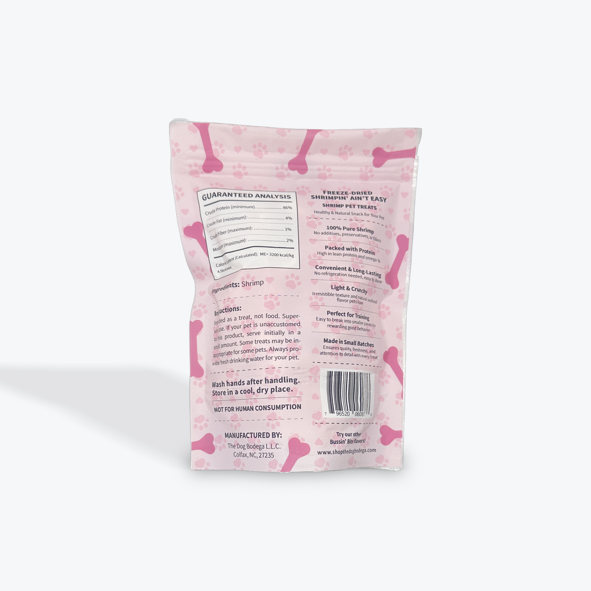 Human-Grade Freeze Dried Dog Treats/ Cat Treats| 100% Shrimp Bussin’ Bites Shrimpin’ Ain’t Easy-1