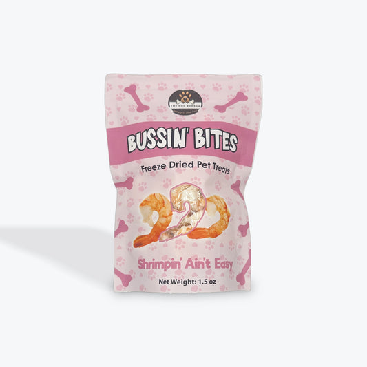 Human-Grade Freeze Dried Dog Treats/ Cat Treats| 100% Shrimp Bussin’ Bites Shrimpin’ Ain’t Easy-0