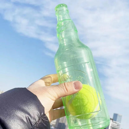 Beer Bottle Dog Chew Toy with Tennis Ball | Bite-Resistant, Squeaky & Interactive Puppy Toy