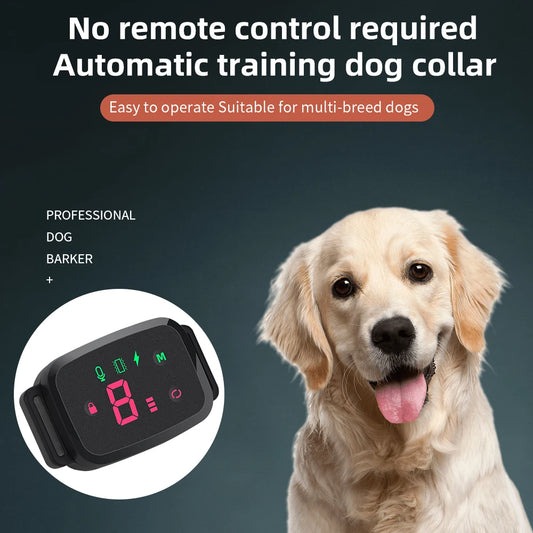 Smart Anti-Bark Dog Collar | Rechargeable, Waterproof & Adjustable with Digital Display