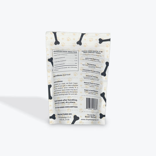 Human-Grade Freeze Dried Dog Treats / Cat Treats | 100% Beef Liver Bussin’ Bites Beefin’ It Up-1